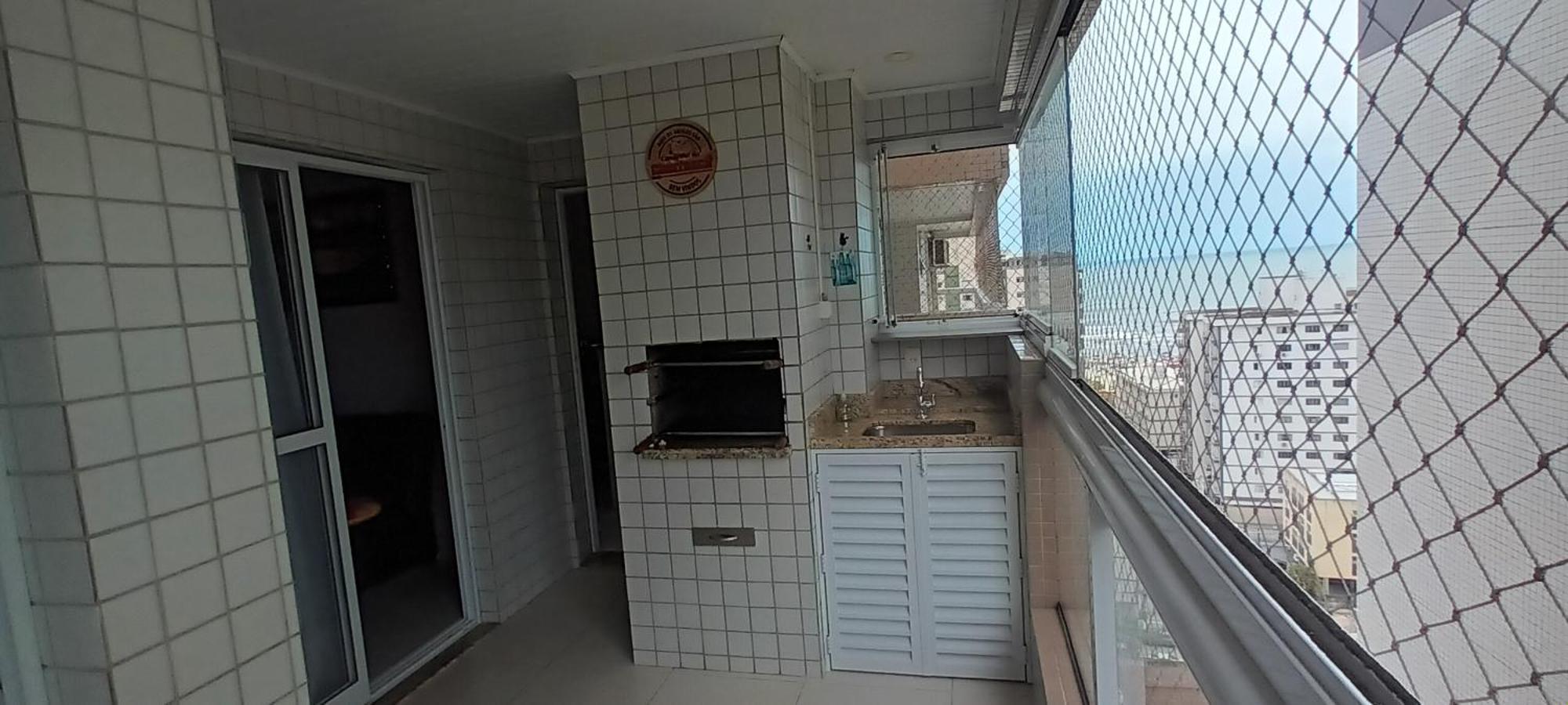 Apto Com Sacada Gourmet Vista Mar برايا جراندي المظهر الخارجي الصورة